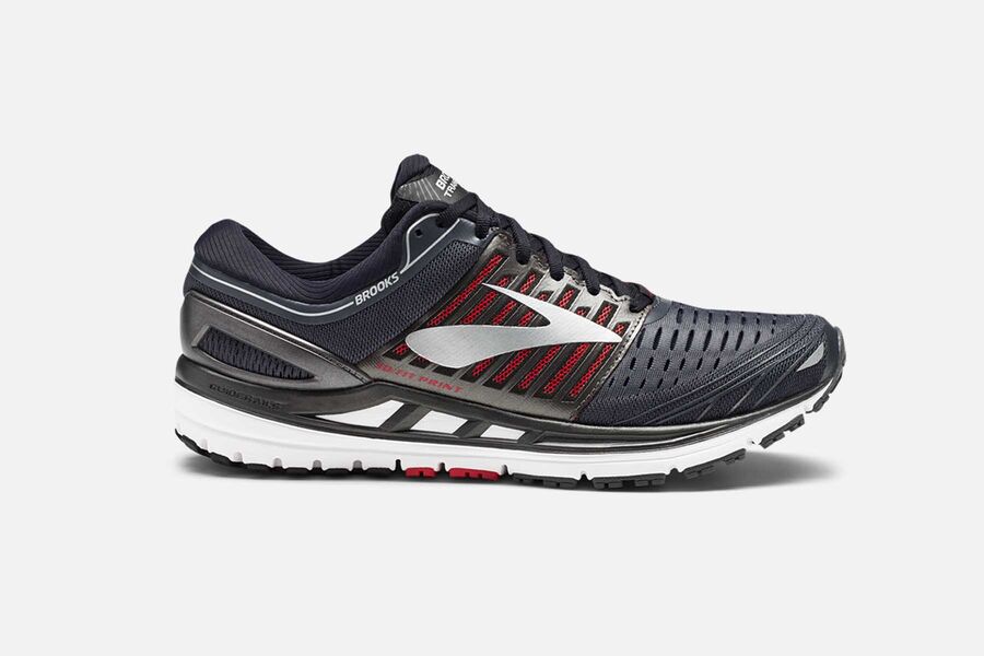 Zapatillas Running Brooks Transcend 5 Hombre Azul Marino/Plateadas/Rojas Ofertas VOQR35760